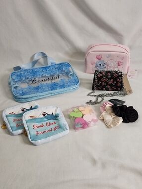 "Stitch" Wash Bag, Calin Crossbody w/ Cosmetic & Hair Accessories